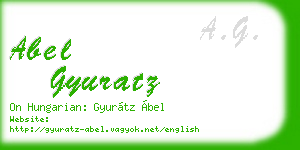 abel gyuratz business card